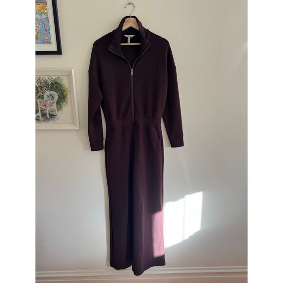SPANX AirEssentials Wide Leg Jumpsuit in Truffle Brown Size Medium - Picture 4 of 9